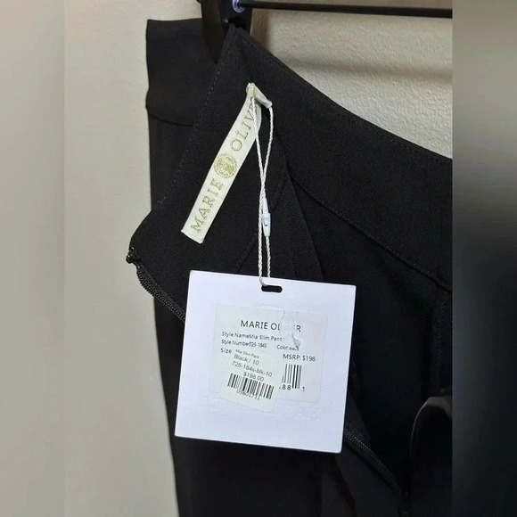 Marie Oliver Slim Tailored Black Dress Pants Women’s 10 Workwear Career Winter - Picture 11 of 11